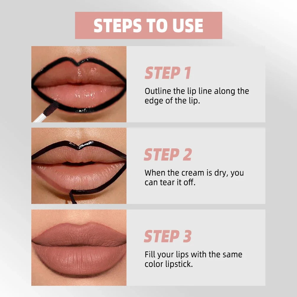 4 Colors Peel off and Reveal Lip Stain Long Lasting Waterproof Pink Lip Tint Transfer Proof Natural Lip Stain Makeup